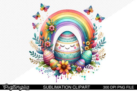 Download Boho Easter Rainbow Clipart Sublimation - Premium Bundle