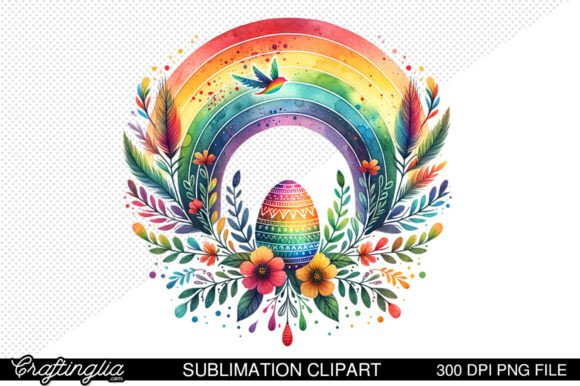 Download Boho Easter Rainbow Clipart Sublimation - Premium Resources