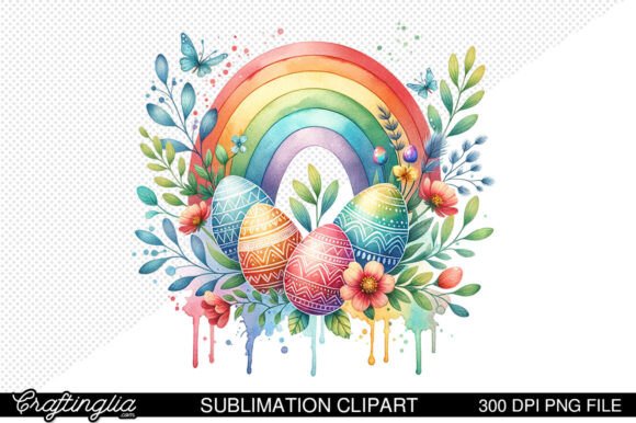 Download Boho Easter Rainbow Clipart Sublimation - Premium Bundle